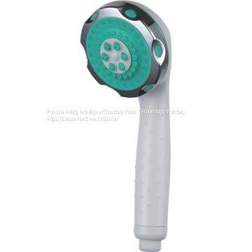 handheld shower  212B blister packing 2 spray green white colour with hose and bracket