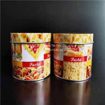 Round Metal Tins Lids Coating / Stamping Surface Dry-fruit Food Tin Can