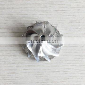 RHF5H 43.26/56.00mm 6+6blades High performance turbo billet/milling/aluminum 2618 compressor wheel for VF38/VF40/VF54