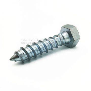 Superior Quality Wood Screw Zinc Plate Head China Handan DIN HEX HEAD WOOD SCREW photo-4