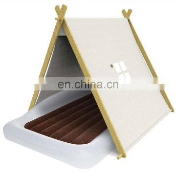 Foldable Teepee Play Tent Indoor & Outdoor Kids Play House Durable Washable 100% Canvas Tent photo-2
