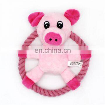 Wholesale Animal Shape Chew Stuffed Pet Dog Toy Squeaky With Cotton Rope photo-4