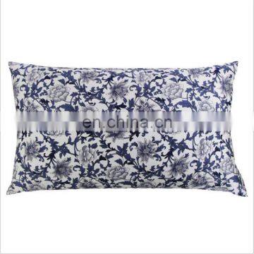 16mm 20*30 Inch Printed Satin Double Side 100% Pure Silk Pillow Case 100% Mulberry With Invisible Zipper For Home Hotel Decor