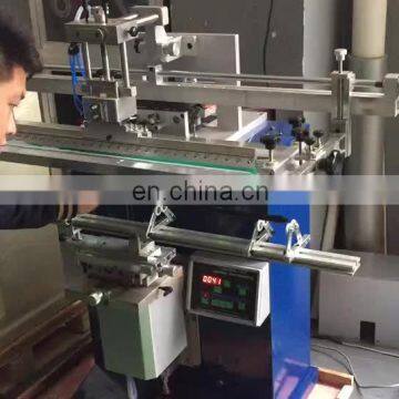 Semi-automatic fishing rod curved silk screen printing machine