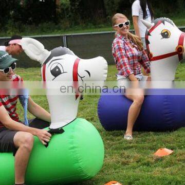 Portable Large Size Little Pony Hop Inflatable Bouncer Jumping Derby Inflatable Horse Riding Racing Toys For Sale photo-4