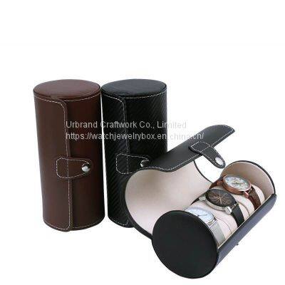 Urbrand Leather Watch Cylinder Leather Watch Jewelry Gift Box Packing Box With Logo