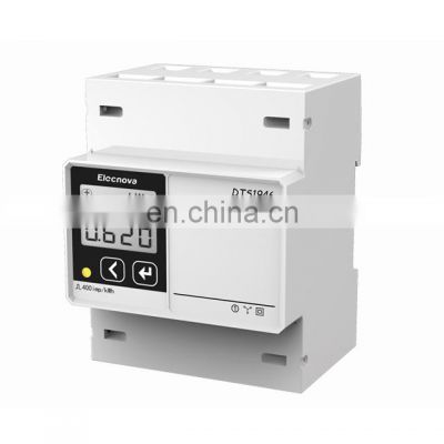 Din rail mounted electricity volt amps watts power factor meter three phase modbus