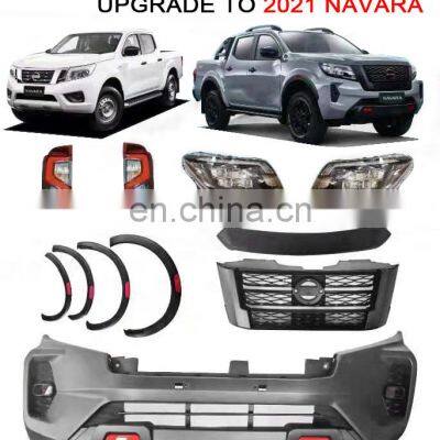 4x4  Auto Car Accessories Body Kits Facelift with Headlight Taillight for Nissan Navara NP 300 2016 upgraded to 2021