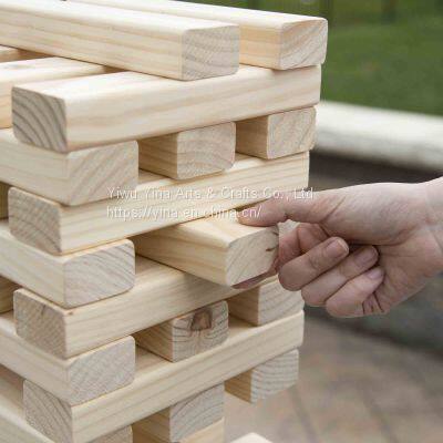 54 Pcs Custom Wooden Number Blocks Tumble Tower Domino Stacking Building Blocks Game Educational Toys for Kids photo-3