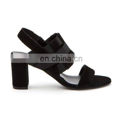 new latest fashion design women high heel women elastic light weight sandals shoes ladies comfortable covered heel shoes