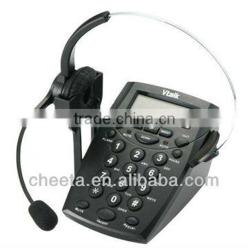 call center phone and headset equipment