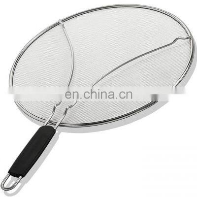 Stainless Steel Splatter Screen Guard Cover For Frying Pan