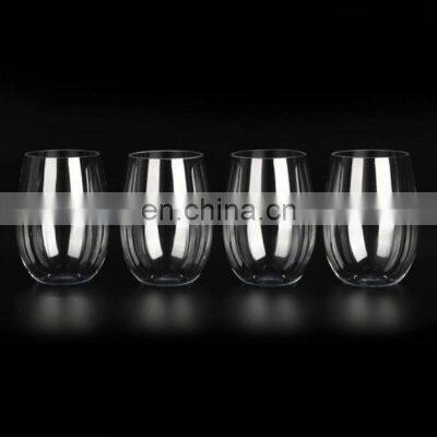 Transparent Custom Luxury Logo Unbreakable Red Cups Set Cute Drinking Liquor Plastic Glass Wine photo-2