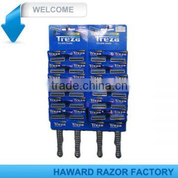 D226L hanging card two blade rubber handle two blade razor