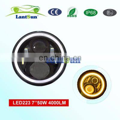 Lantsun для Jeep J L J223 для Jeep Wrangler LED фары с LED кольцом для Jeep JK Wrangler 2007 - 2017 photo-3