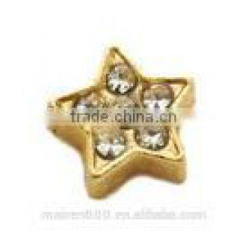 1000+ styles MOQ only 20pcs rhinestone yellow pentacle floating charms