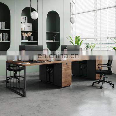 Wholesale Luxury Modern l Shaped Wooden Metal Executive Computer Office Desk photo-5