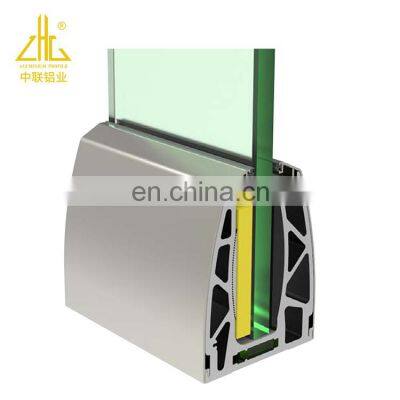 U aluminum fence channel glass railing for Swimming Pool or Stair Railings
