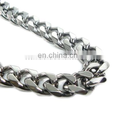 Fashion High Quality Metal Stainless Steel Faceted Curb Chain