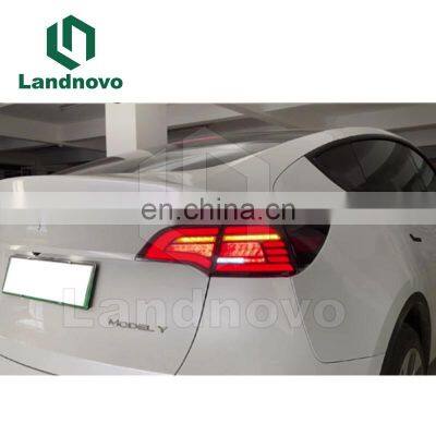 Landnovo hot selling body parts modified car reversing parking car rear light for Tesla Model 3 Y led taillight