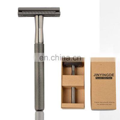 high quality classic mens use copper alloy matte black shaving safety razors