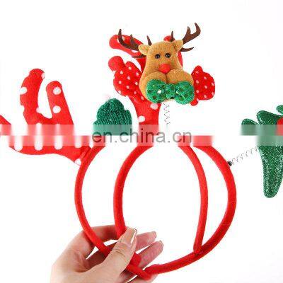 Customer Oriented Customized Red Cute Hat Kids Star Tree Antler Baby Christmas Headband photo-4
