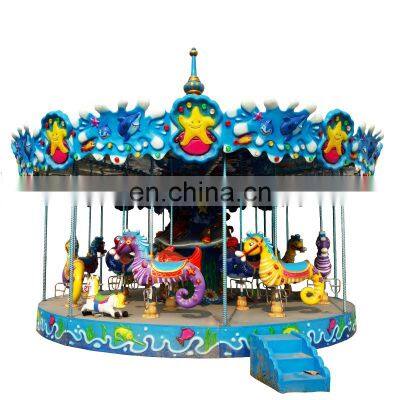 Carousel rides indoor amusement park equipment carousel kids ride amusement parks ocean animal for sale