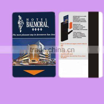 Hotel key magnetic stripe card