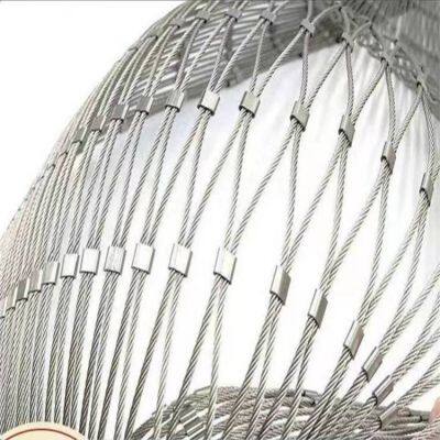 The zoo constructs the enclosure net monkey, the orangutan cage net, the stainless steel flexible protective net