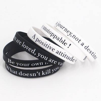 Hot Sale Custom Silicone Bracelet Anti-Bullying Propaganda Quotes for Children's Healthy Growth for Events Factory Wholesale photo-4