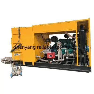High Pressure Water Blasting Water Jetting Removal Road Marking Paint Removal Machine