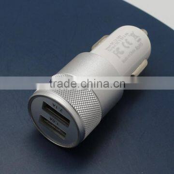 Promotional Output DC 5V 2.1A Double Speed Fast Charge Universal Portable Dual USB Car Charger Wholesale