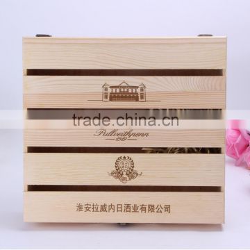 Red Wine Box Cheap Wooden Wine Boxes Pine Wood Wine Boxes For Gift