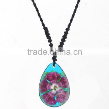 Sweet gift real flowers resin fashion pendant