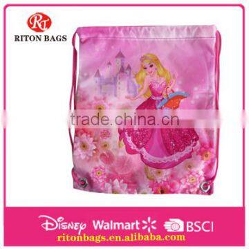 Pretty Girl of Pink Cheap Drawstring Bag Wholesale Cute Drawstring Bags with Delicate Color