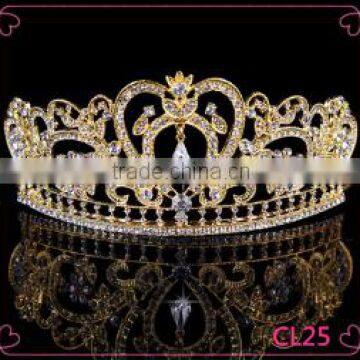 Bridal crystal rhinestone wholesale gold sliver crown wedding jewelry