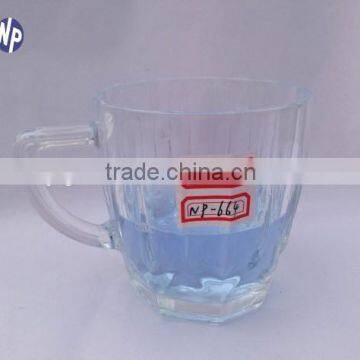 200ml clear glass drinking mugs with handle