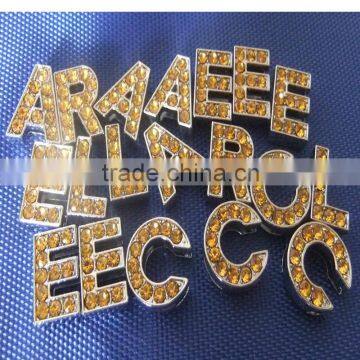 10mm Gold Rhinestone Letters Wholesale Diamond DIY Letter