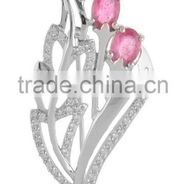 Ruby-CZ Brooch Jewellery