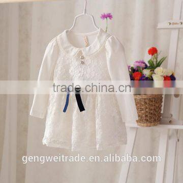 Elegant New Pattern Flower Princess Dress Spring Infant Girl Dress2015 photo-5