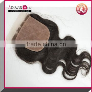 Virgin Peruvian 3 part silk base Lace Closure Full Lace Frontal Closures cheap stock Silk Base Lace Closure