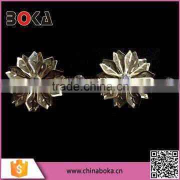 BOKA high quality metal flower rhinestone crystal chain trims