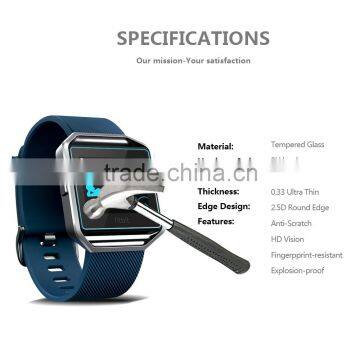 Tempered Glass for Fitbit Blaze 2.5D Arc Edge Screen Protector with retail packing                        
                                                Quality Choice