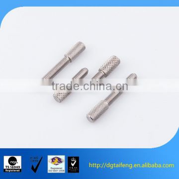 round neck knurled cap screw with blue zinc coated