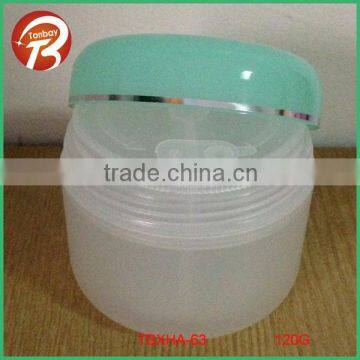 120G PP CREAM JAR FOR BODY SCRUB rotatable pp jar screw on plastic jarTBXHA-63