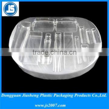 Custom Round Plastic Cosmetic Trays , Clear PVC Clamshell Blister Package