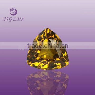 Synthetic Triangle Rare Imperial Yellow Topaz Gemstone