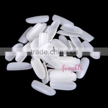 Good quality nail art tips ABS Bag package 500pcs oval white nail tips