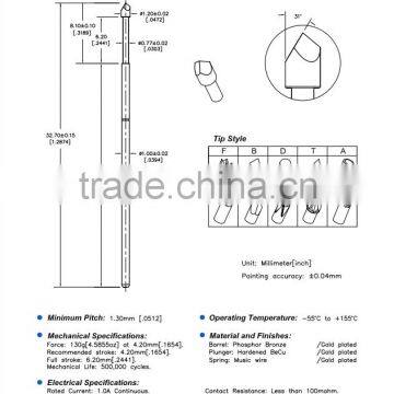 SP1-100327-T01 PCB test socket pin for bareboard and cellphone testing pin