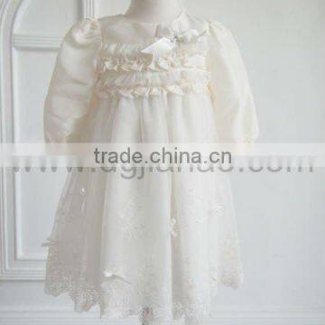 2012 breathable white lovely baptism dress